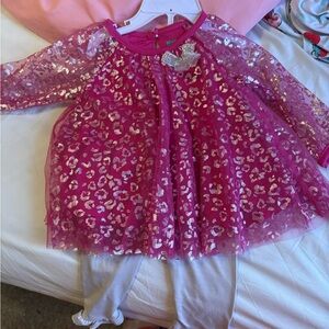 Nannette Fuchsia and Silver Leopard Kids Costume